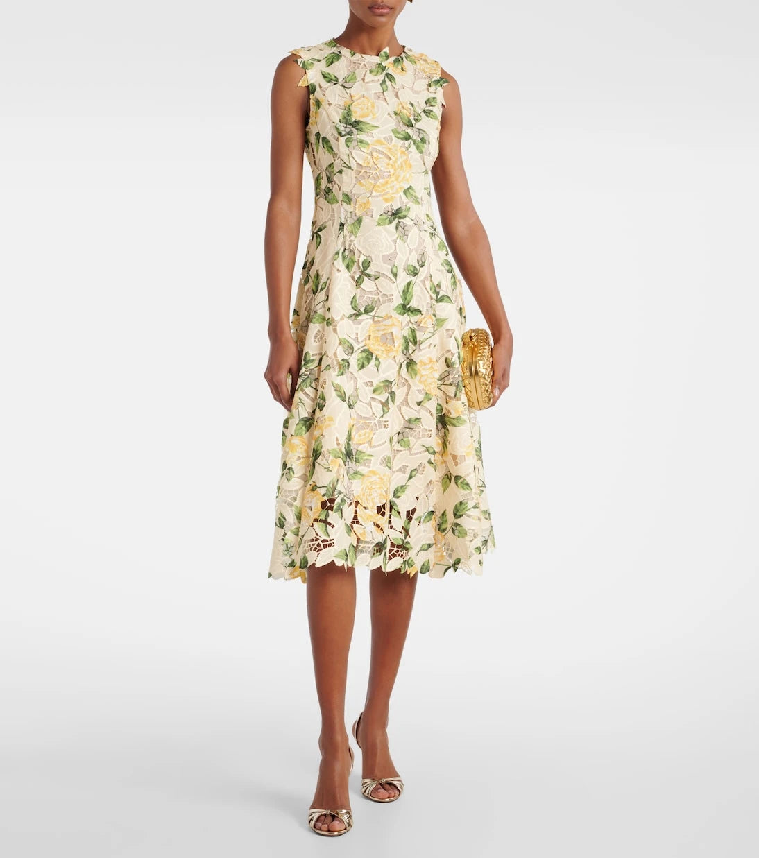 Oscar de la Renta - Printed midi dress