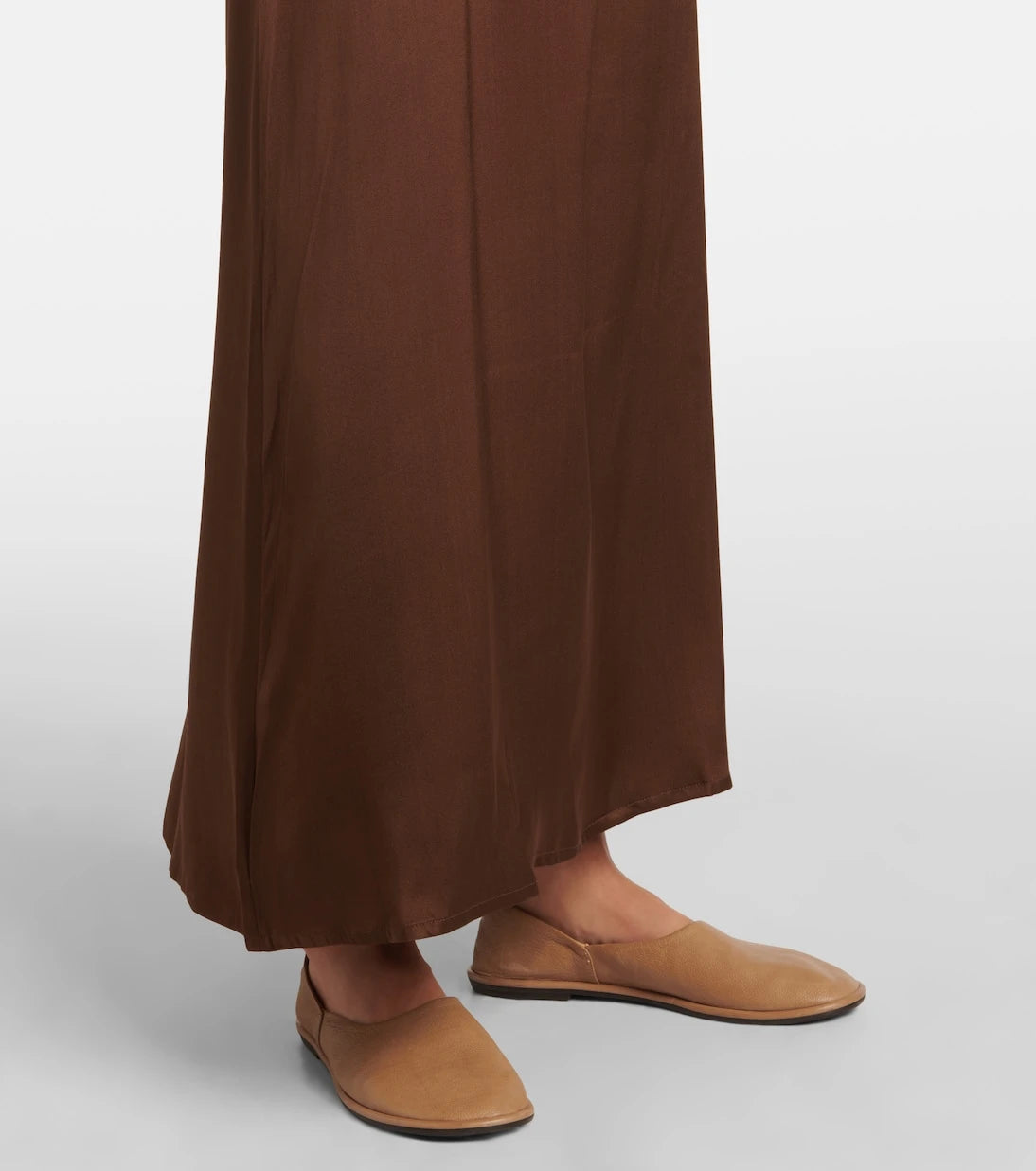 Asceno - Rose silk satin maxi dress