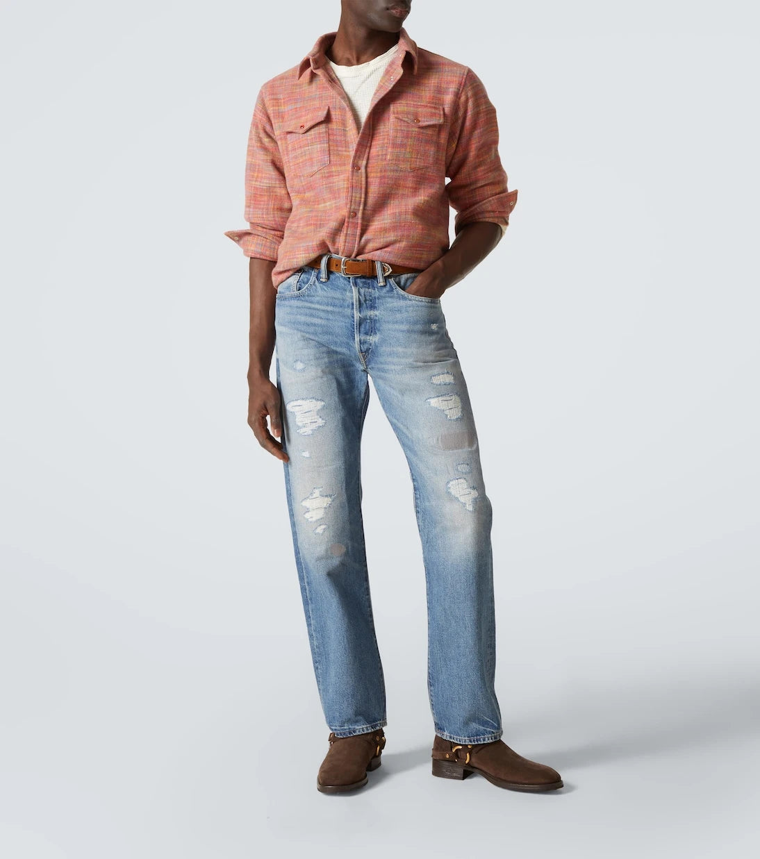 God's True Cashmere - Flower space-dyed cashmere shirt