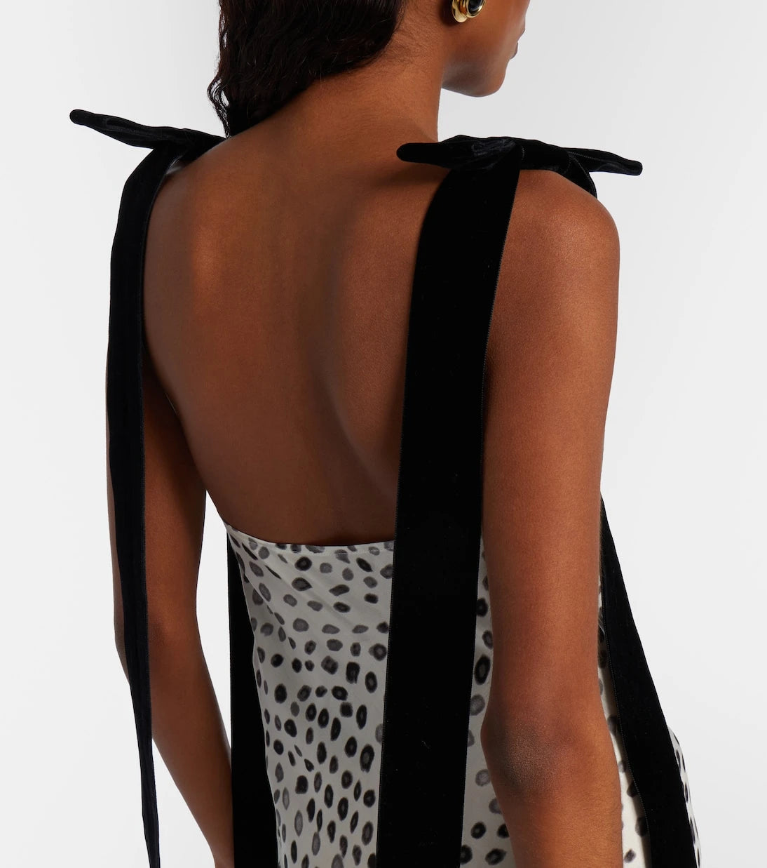 Nina Ricci - Polka-dot satin midi dress