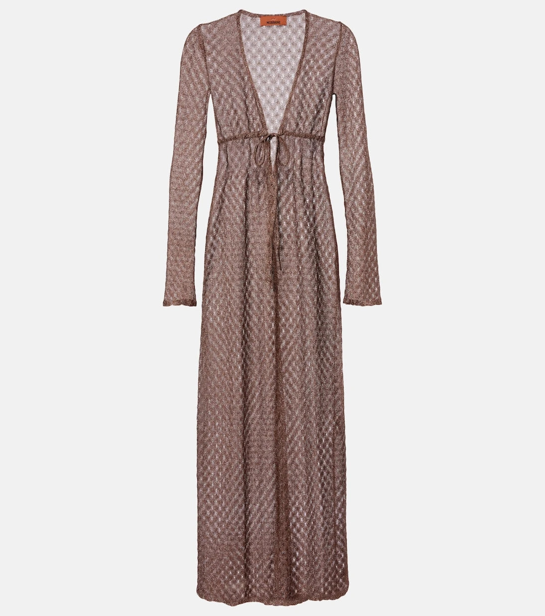 Missoni - Open-knit lamé beach cover-up