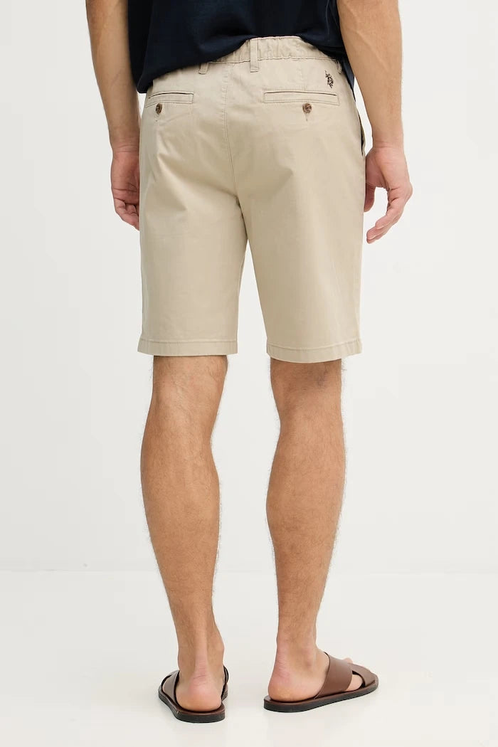 U.S. Polo Assn. Erkek Pamuklu Kısa Şort USPA COMFORT WAIST CLASSIC CHINO