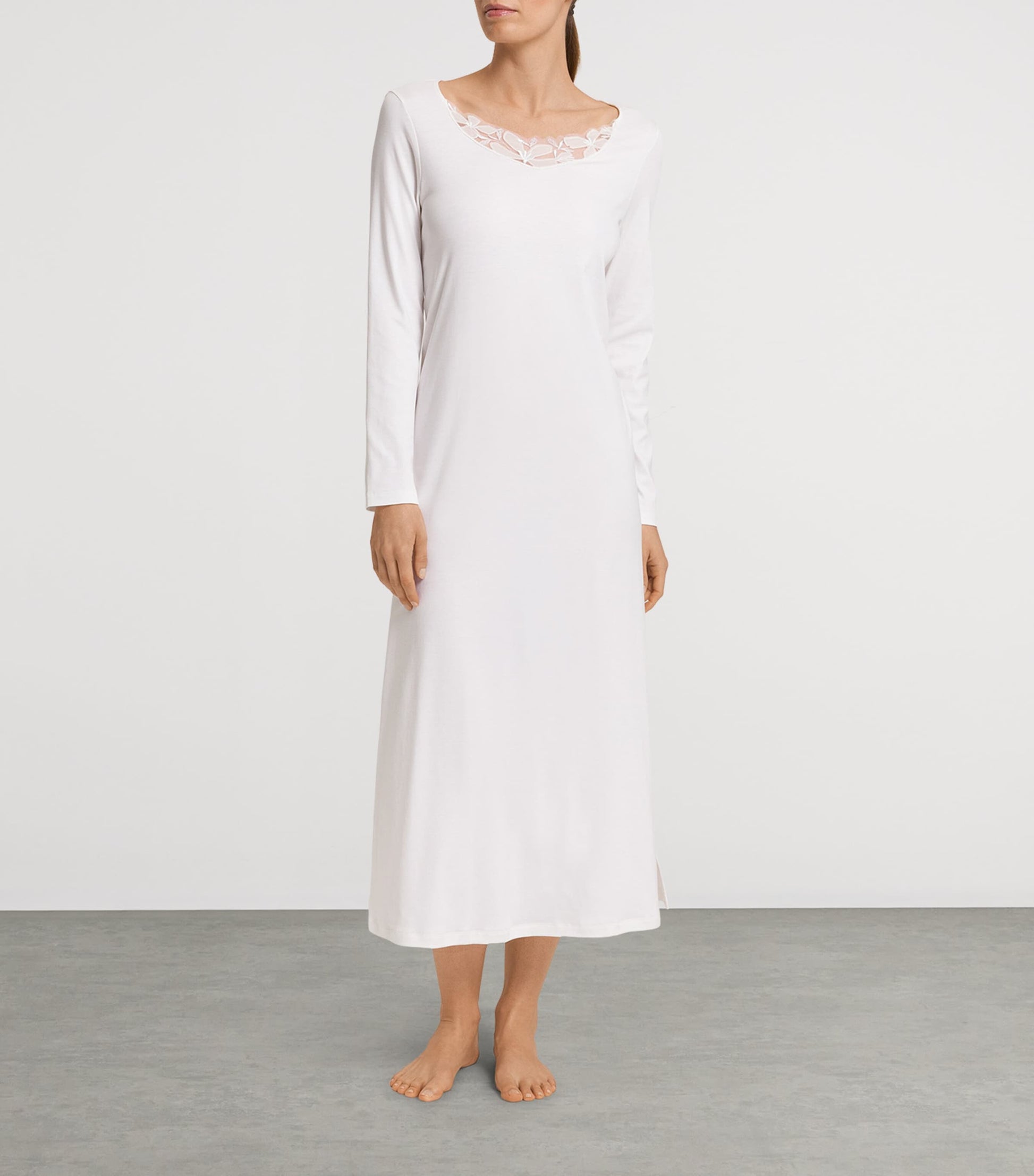 Ivory Cotton Long-Sleeve Kalea Nightdress