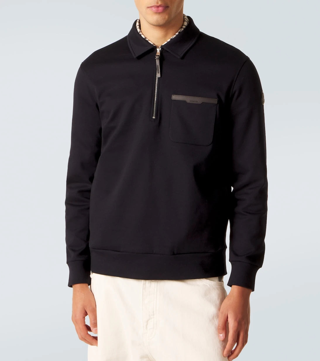 Moncler - Cotton-blend half-zip sweater