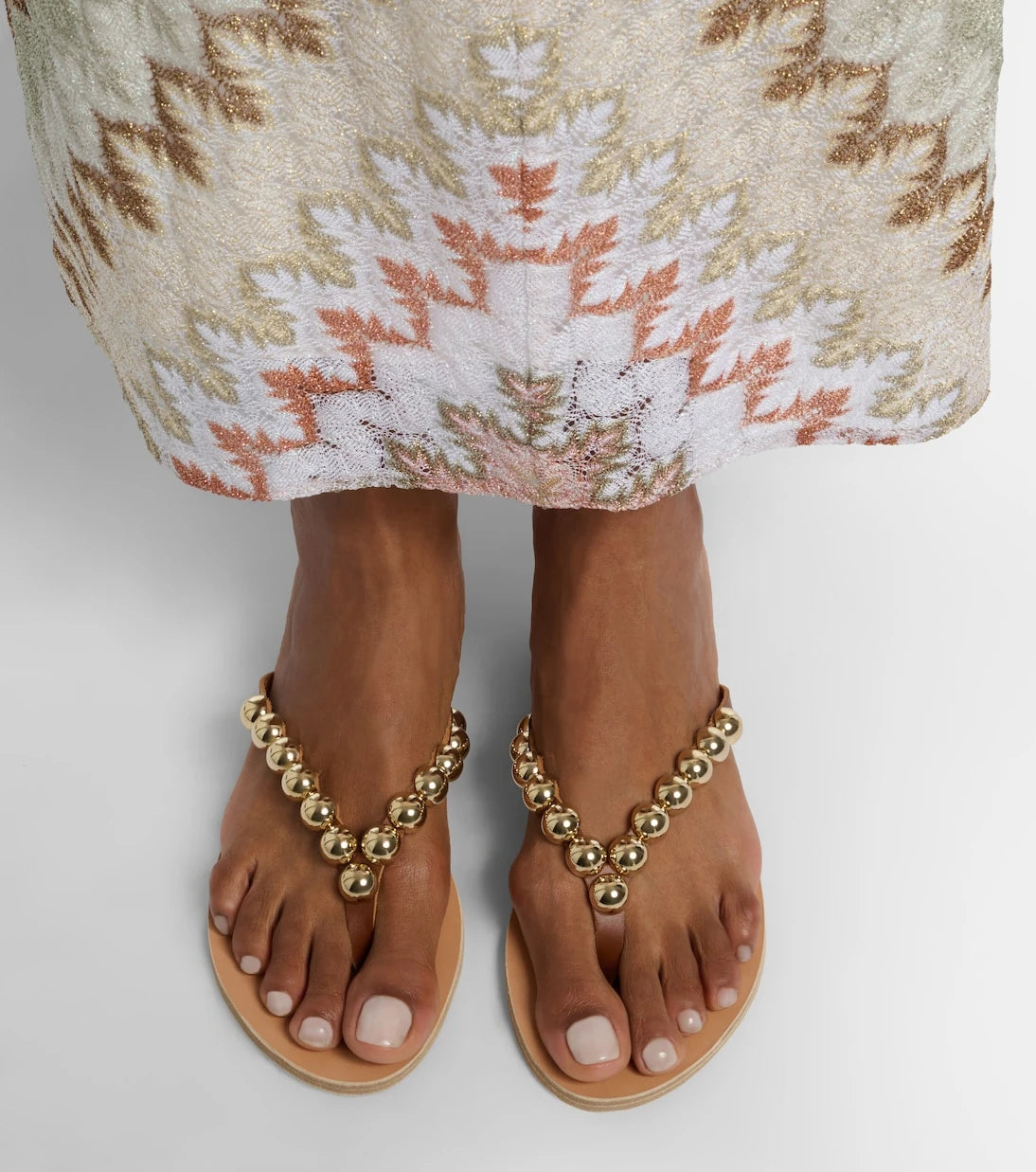Ancient Greek Sandals - Endoxi studded leather thong sandals