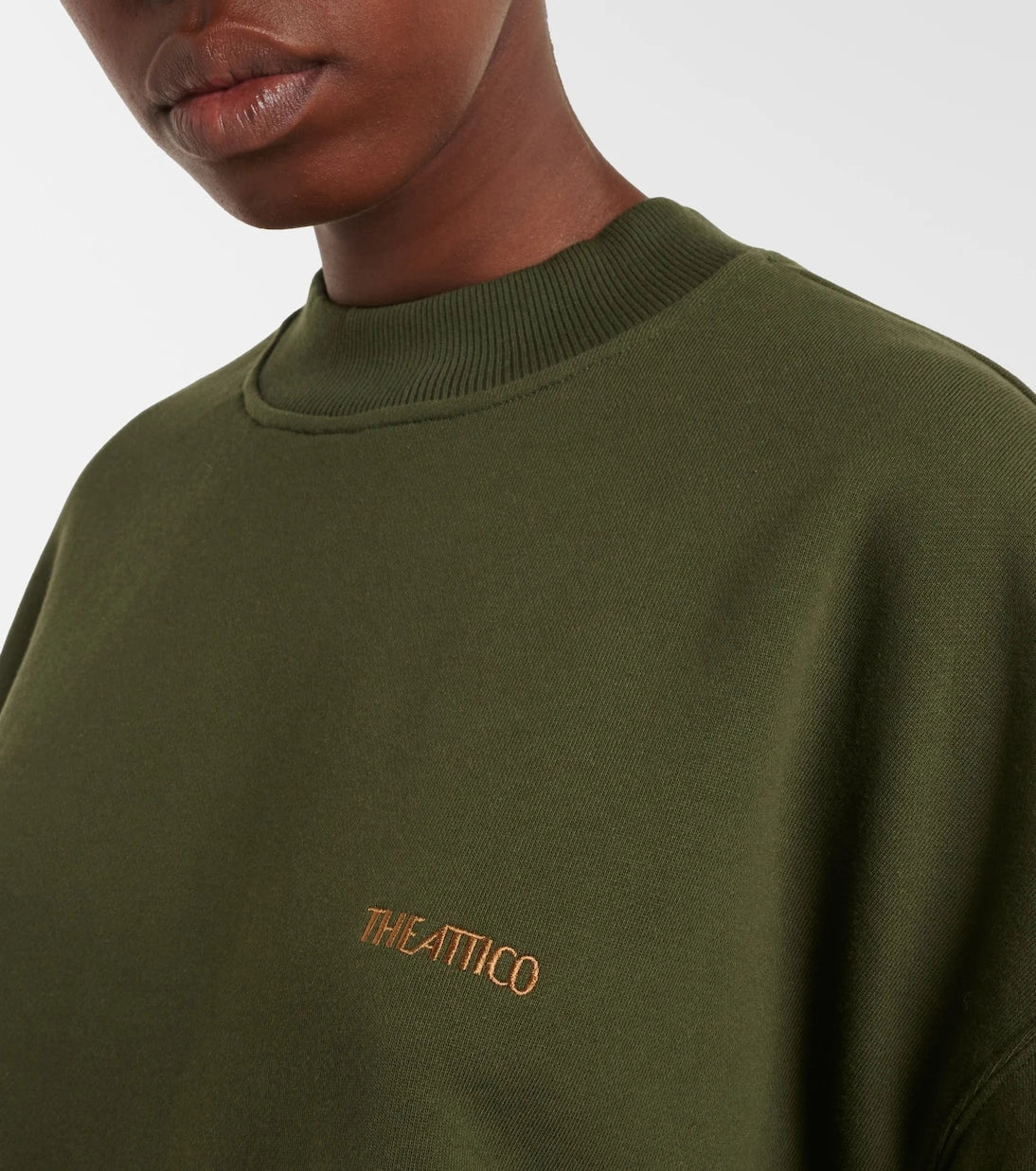 The Attico - Oversized cotton jersey sweatshirt