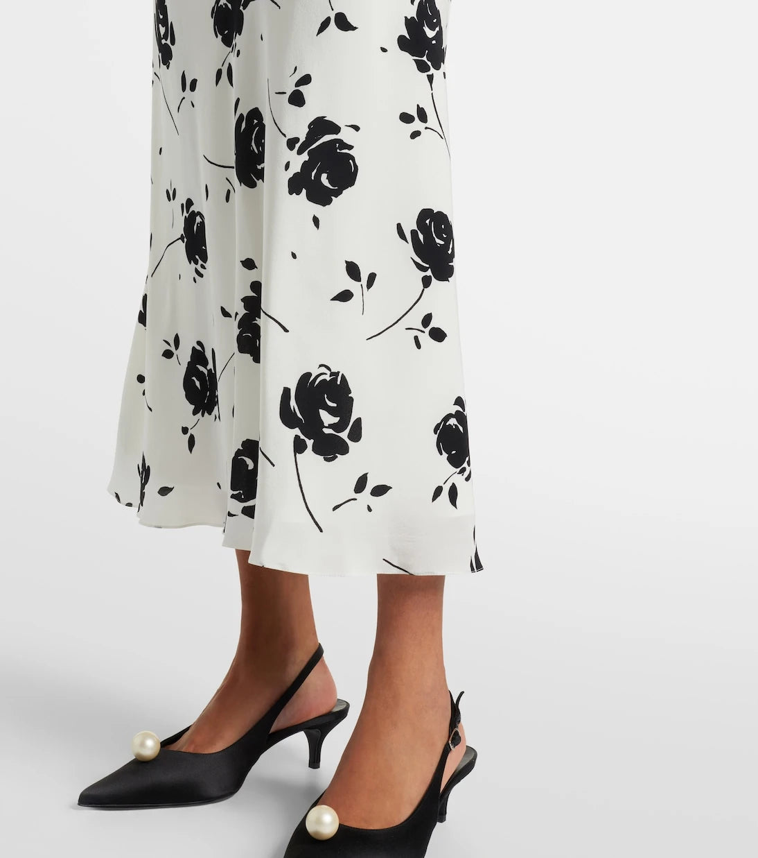 Alessandra Rich - Floral silk midi dress