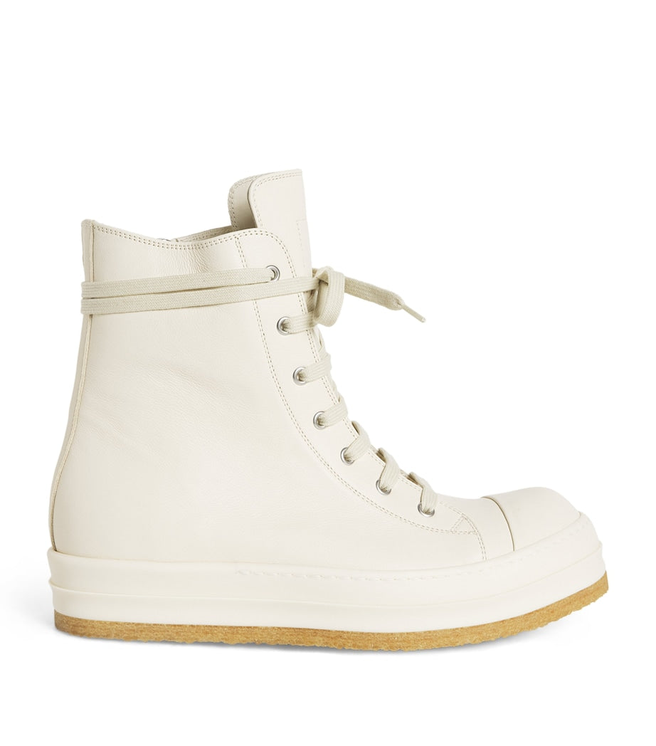 Leather High-Top Sneakers