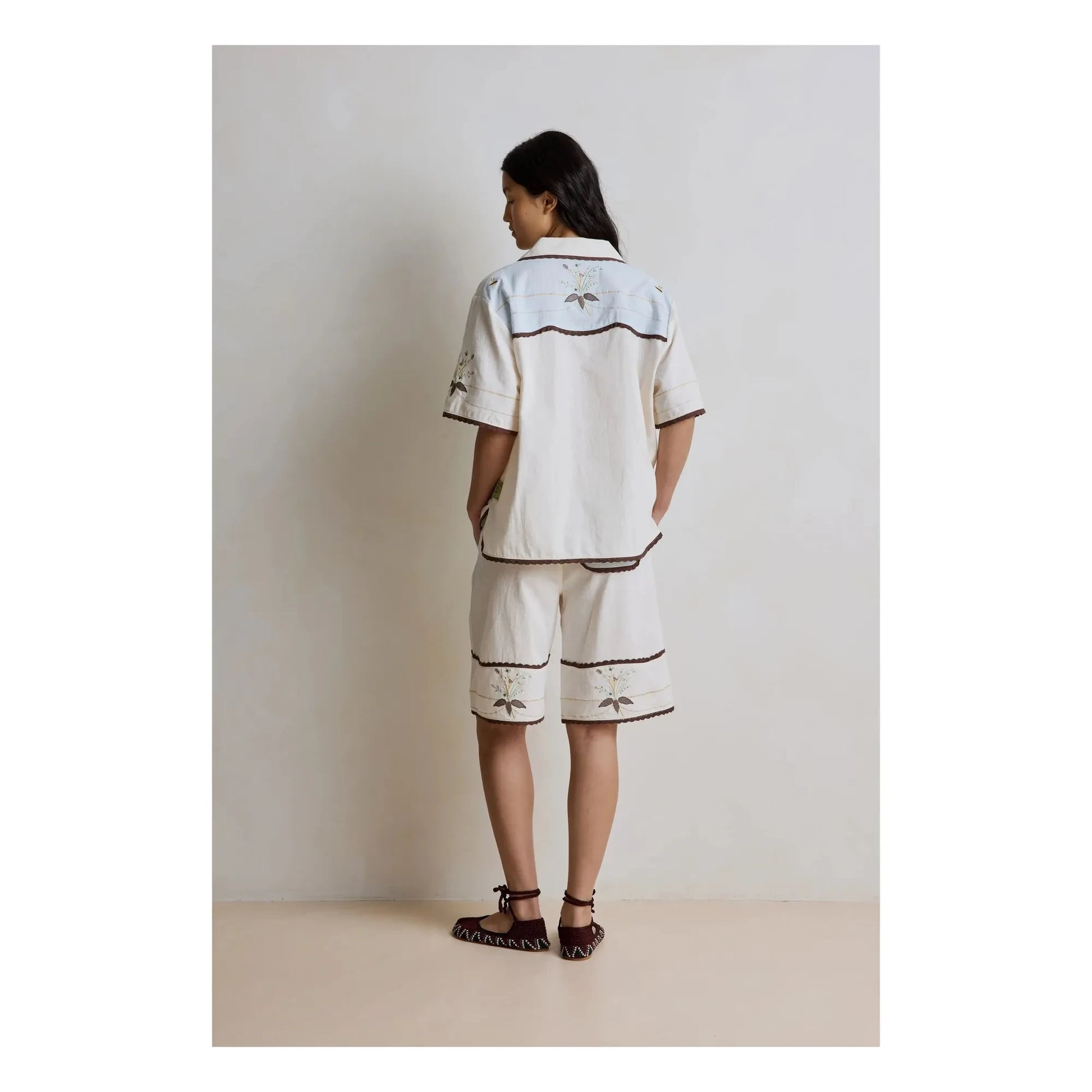 Hod - Cotton Capri shirt | Cream