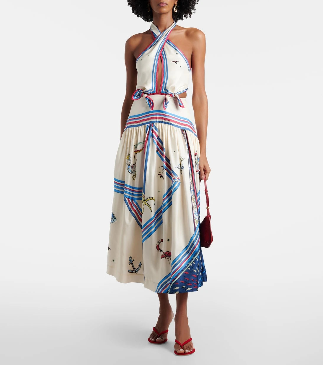 Alémais - Apollo printed silk midi dress