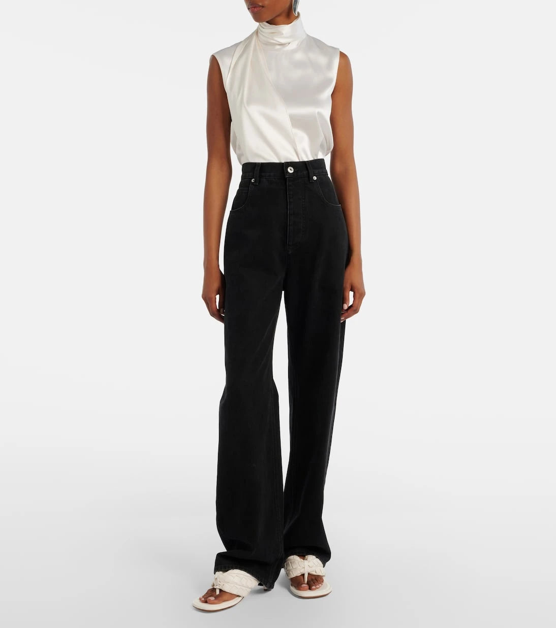 Bottega Veneta - High-rise wide-leg jeans