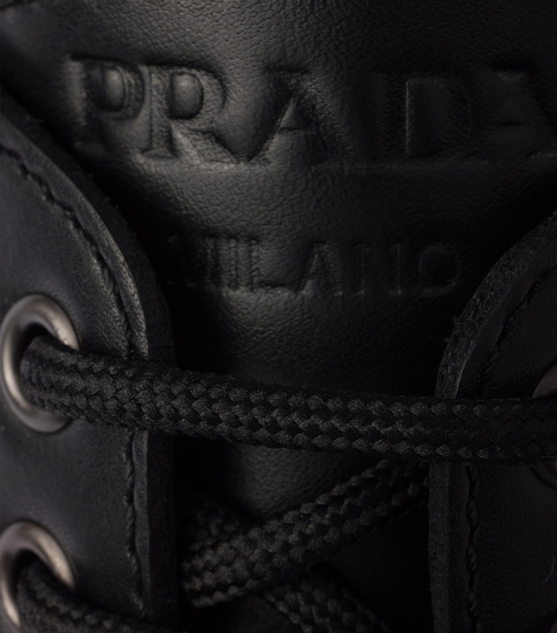 Prada Leather Laced Loafers