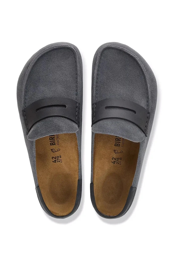 Birkenstock чехли сабо от велур Naples Wrapped double stitch Mixed Leather