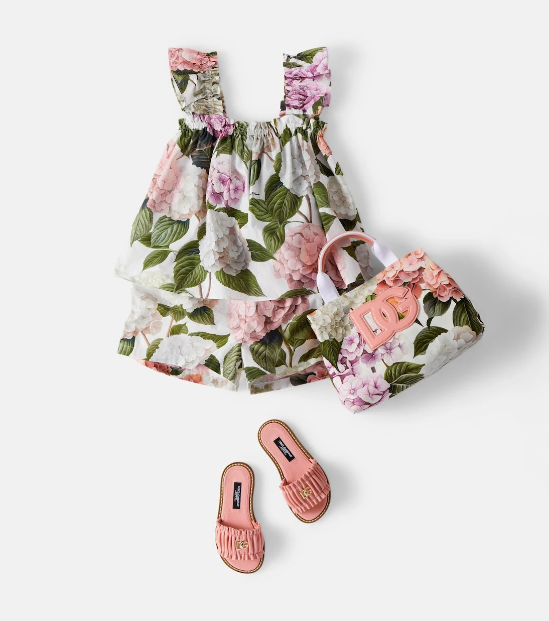 Dolce&Gabbana Kids - DG floral canvas tote bag