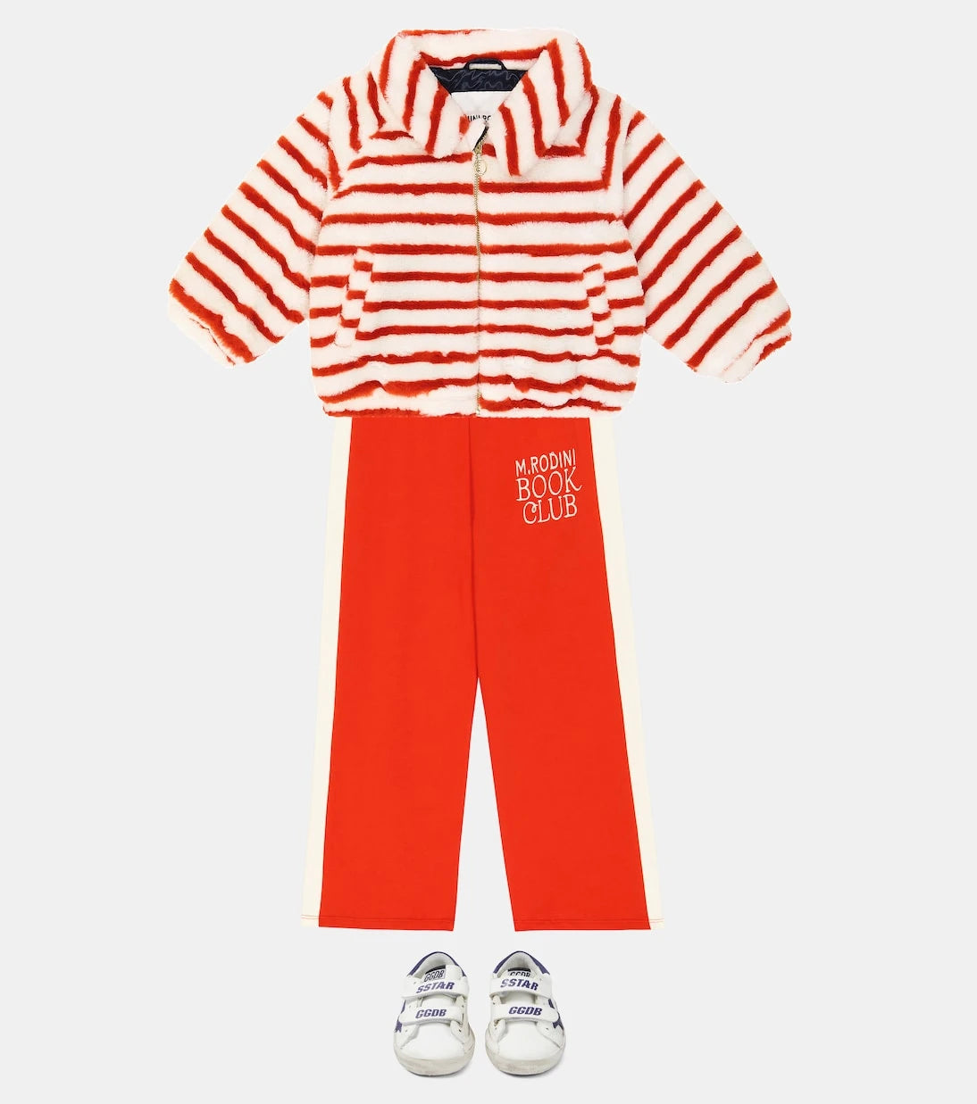 Golden Goose Kids - Old School deri spor ayakkabı