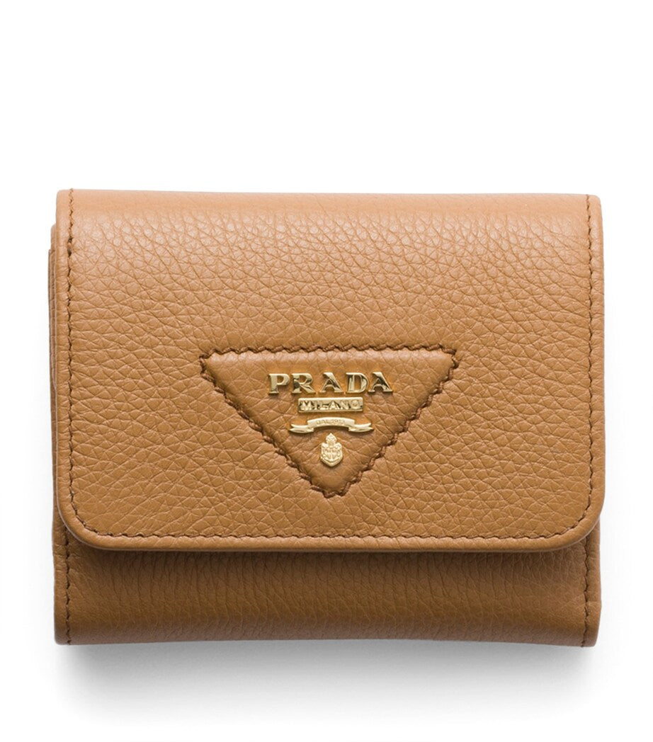 Prada Brown Small Leather Wallet