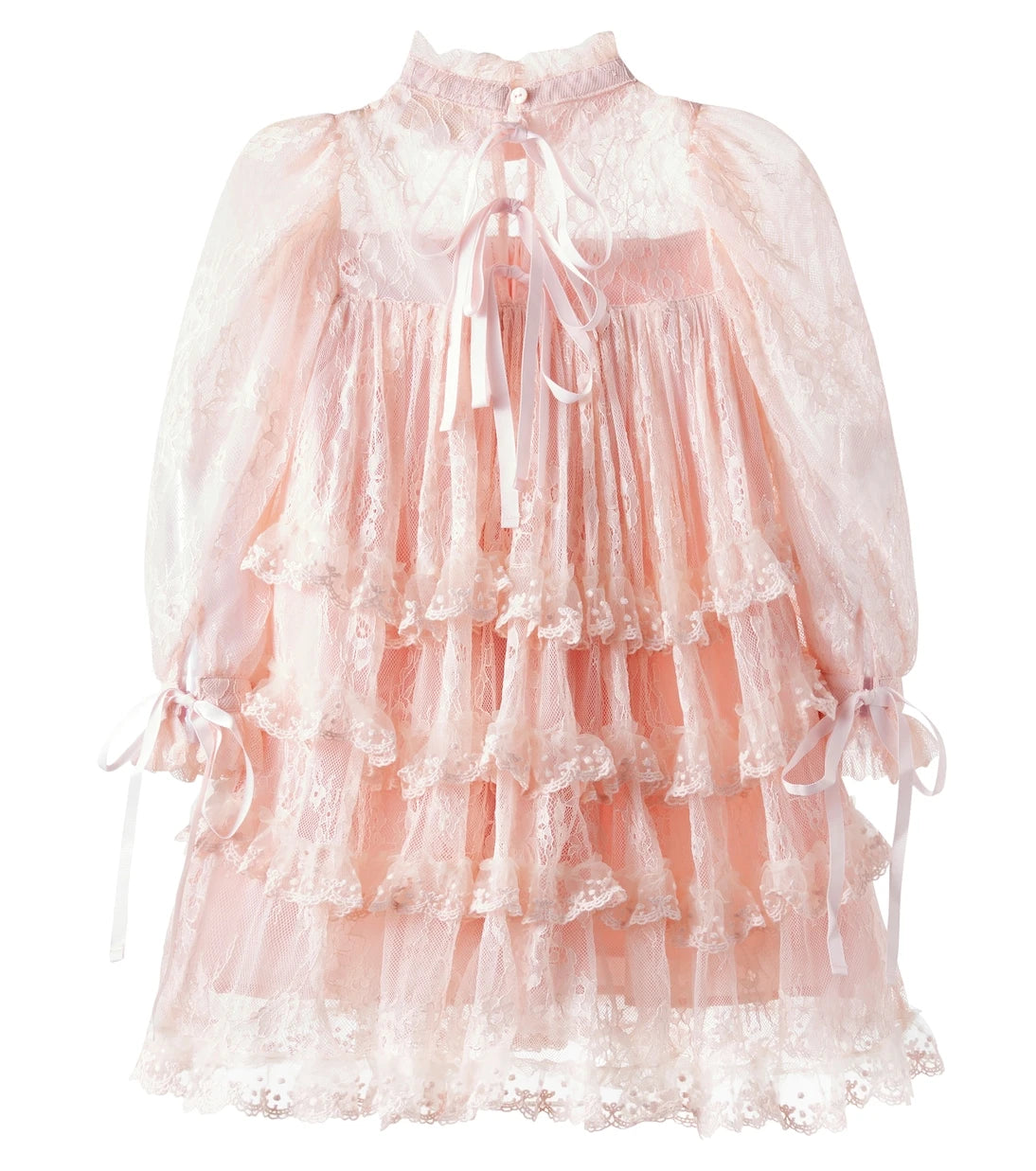Petite Amalie - Ruffled tiered lace dress
