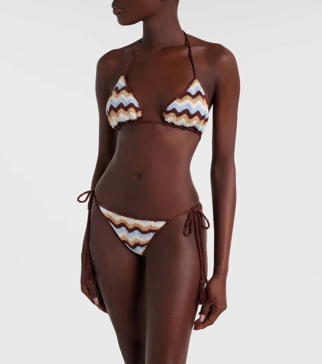 Anna Kosturova - Summer Chevron crochet cotton bikini top