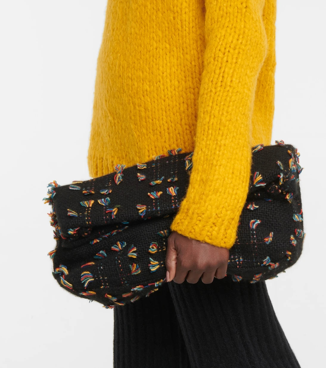 Gabriela Hearst - Phoebe fringed cashmere clutch