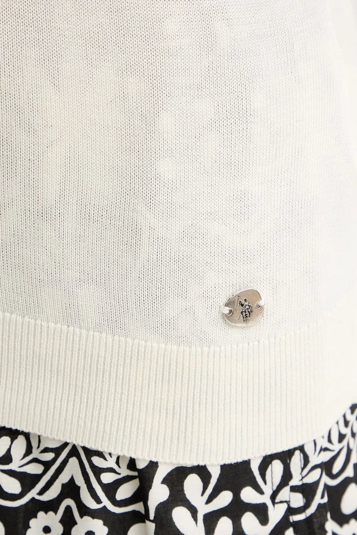 U.S. Polo Assn. Kadın Viskon Mock Neck Kolsuz Yelek