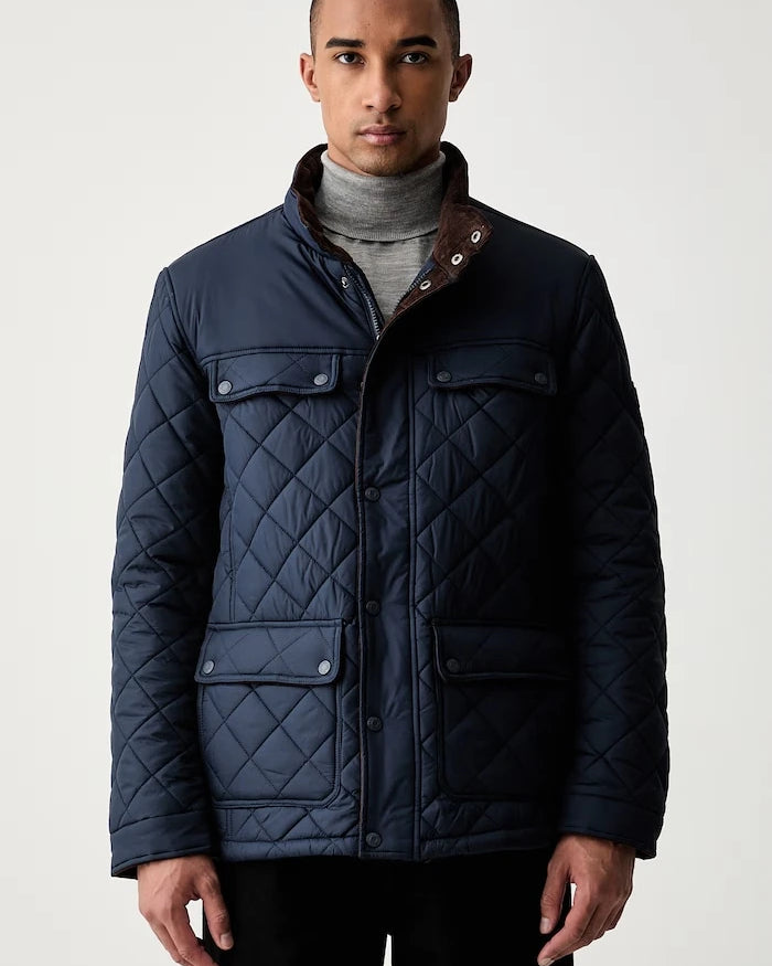 U.S. Polo Assn. Erkek DIAMOND QUILTED FUNNEL Ceket