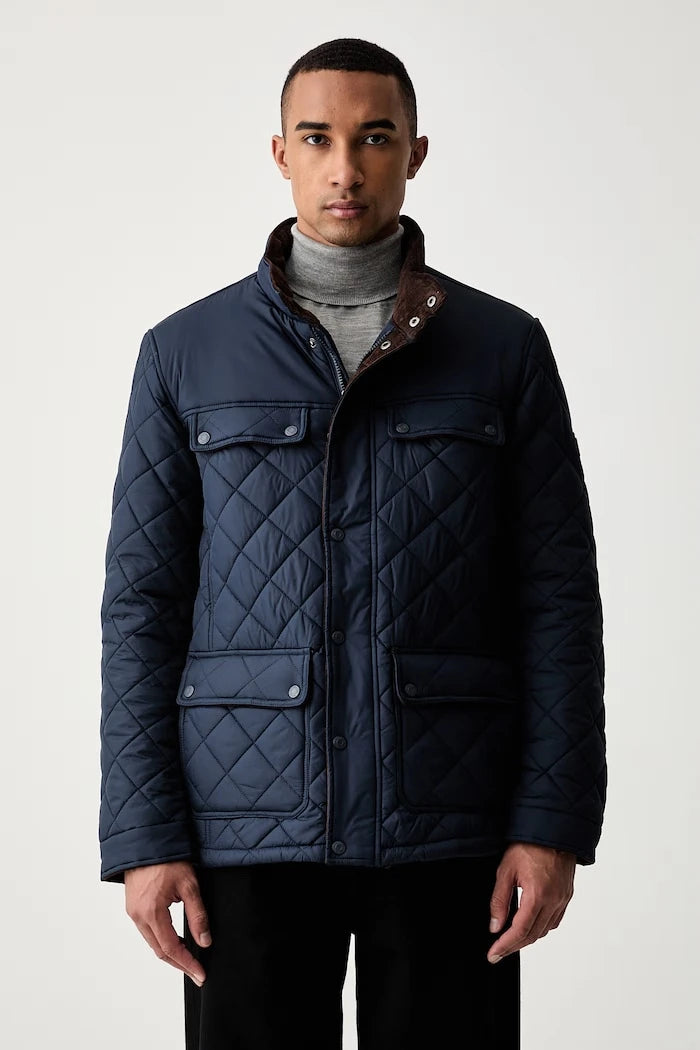 U.S. Polo Assn. Erkek DIAMOND QUILTED FUNNEL Ceket