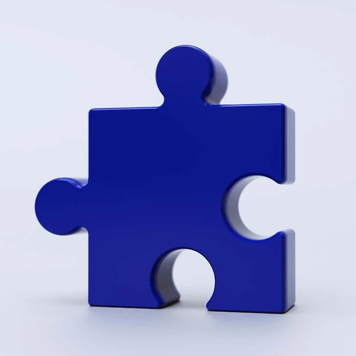 Декоративна ваза Fluid Market Blue Puzzle Vase