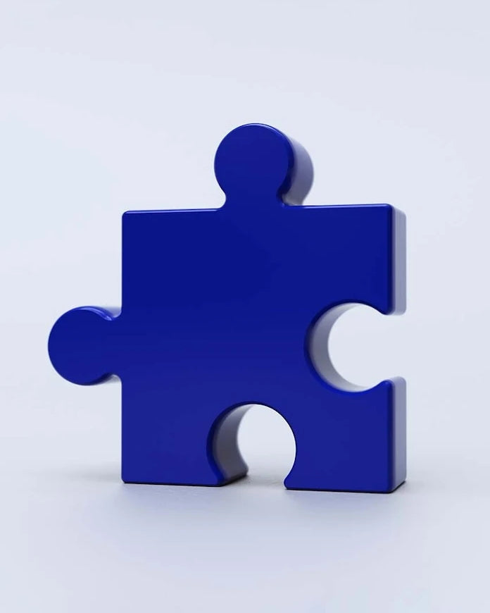 Fluid Market Blue Puzzle Vase Dekoratif Vazo