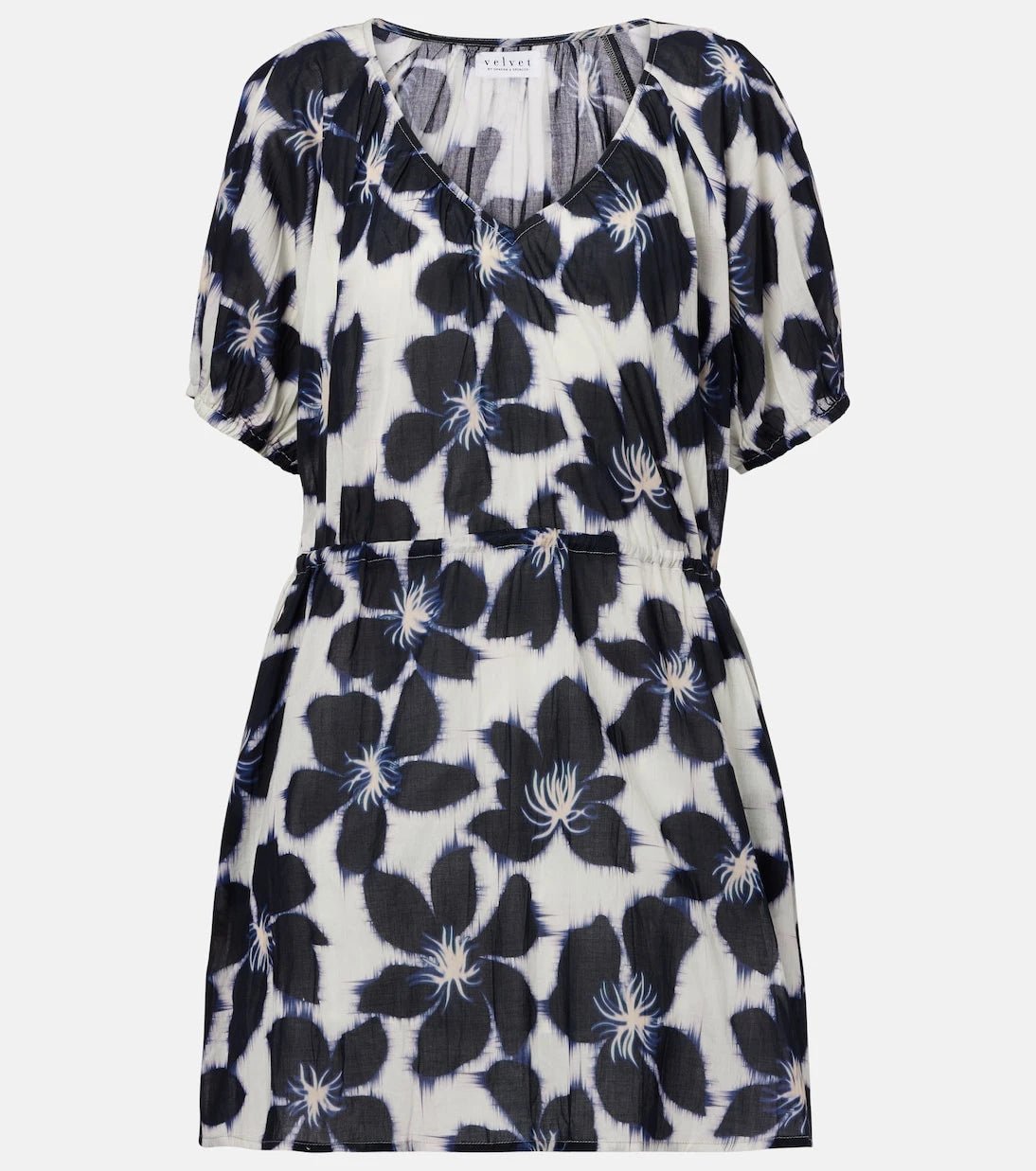 Velvet - Hazel floral cotton voile minidress