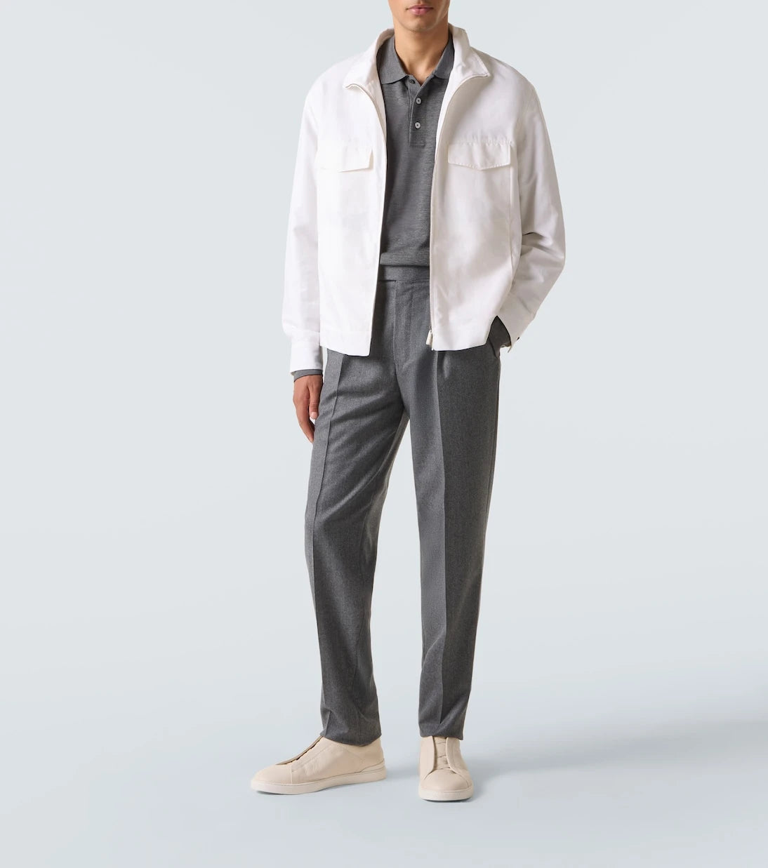 Zegna - Cotton and silk polo shirt