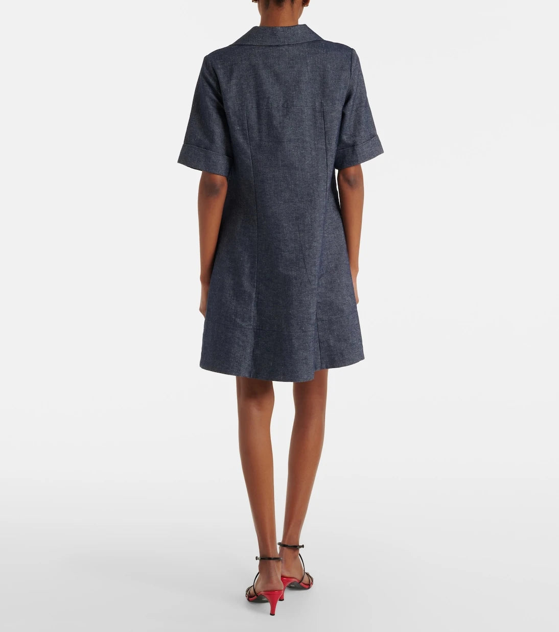 Vince - Cotton and linen chambray minidress