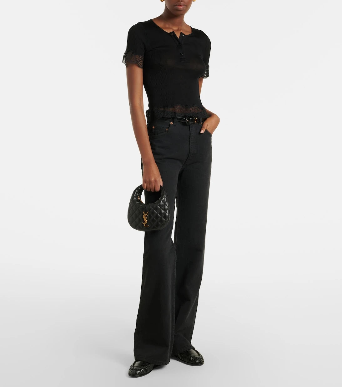 Saint Laurent - Icarino Mini leather top-handle bag
