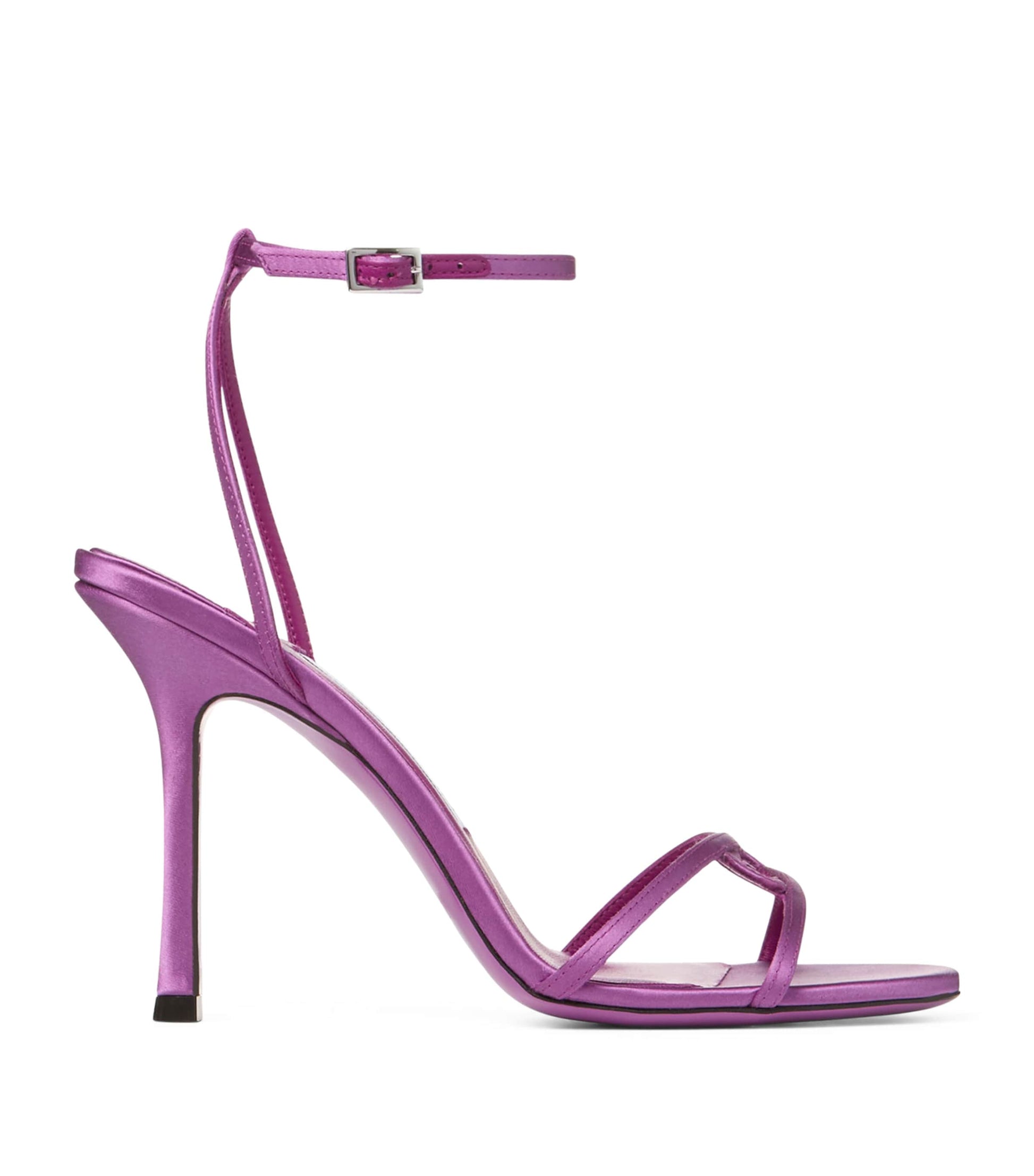 Jimmy Choo Purple 1998 Leo 100 Satin Sandals