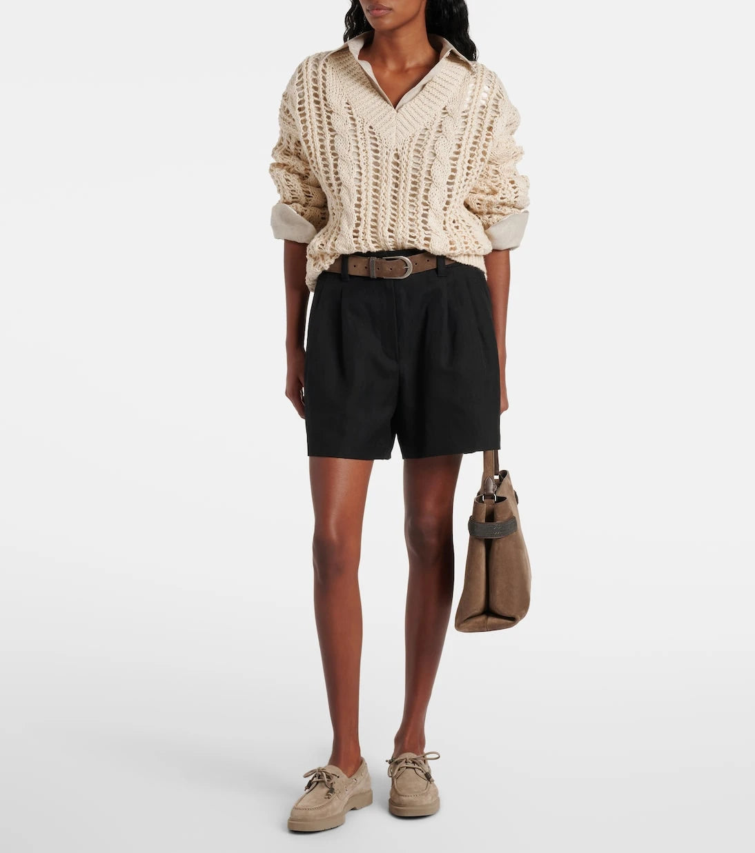 Brunello Cucinelli - Cotton and linen shorts
