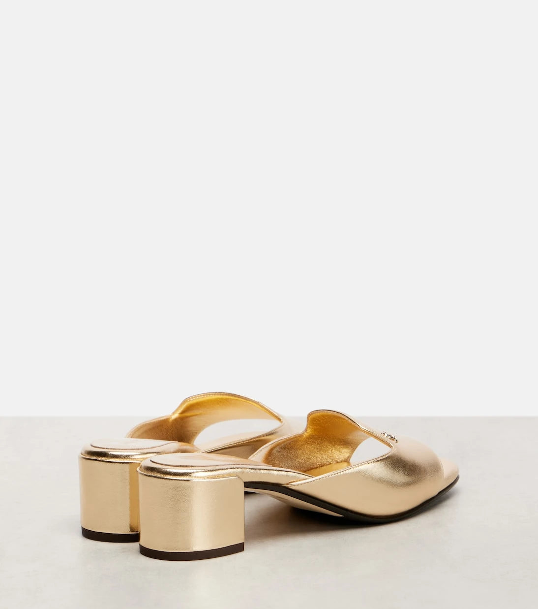Jimmy Choo - Dina 45 metallic leather mules