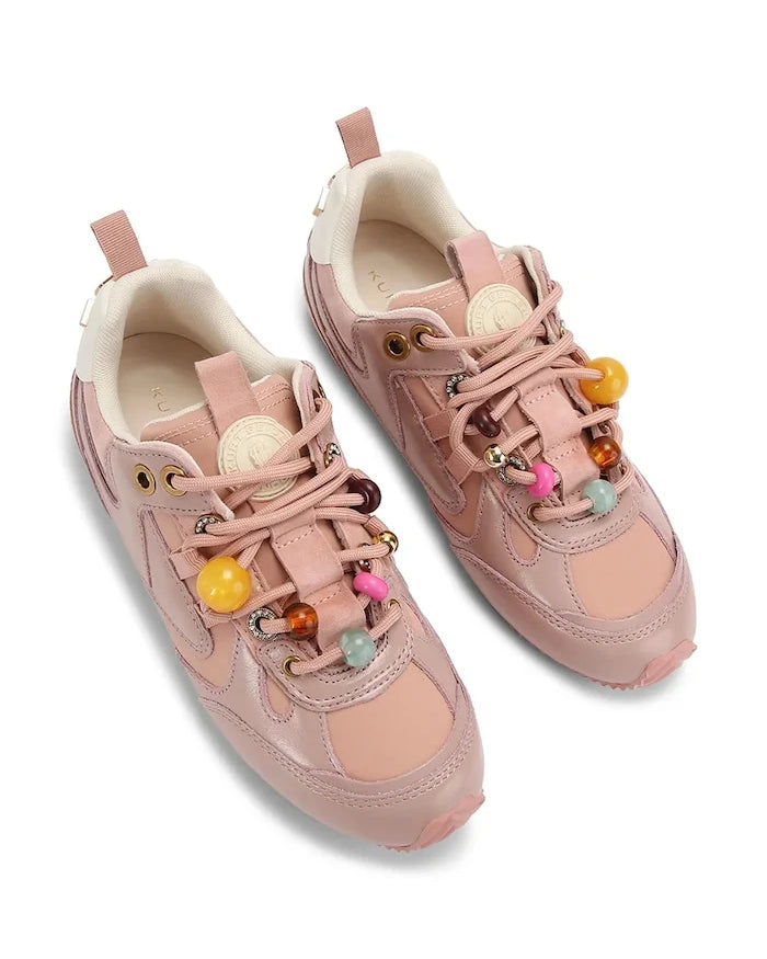 Kurt Geiger London Kurt Bead Slim Runner kadın deri spor ayakkabı