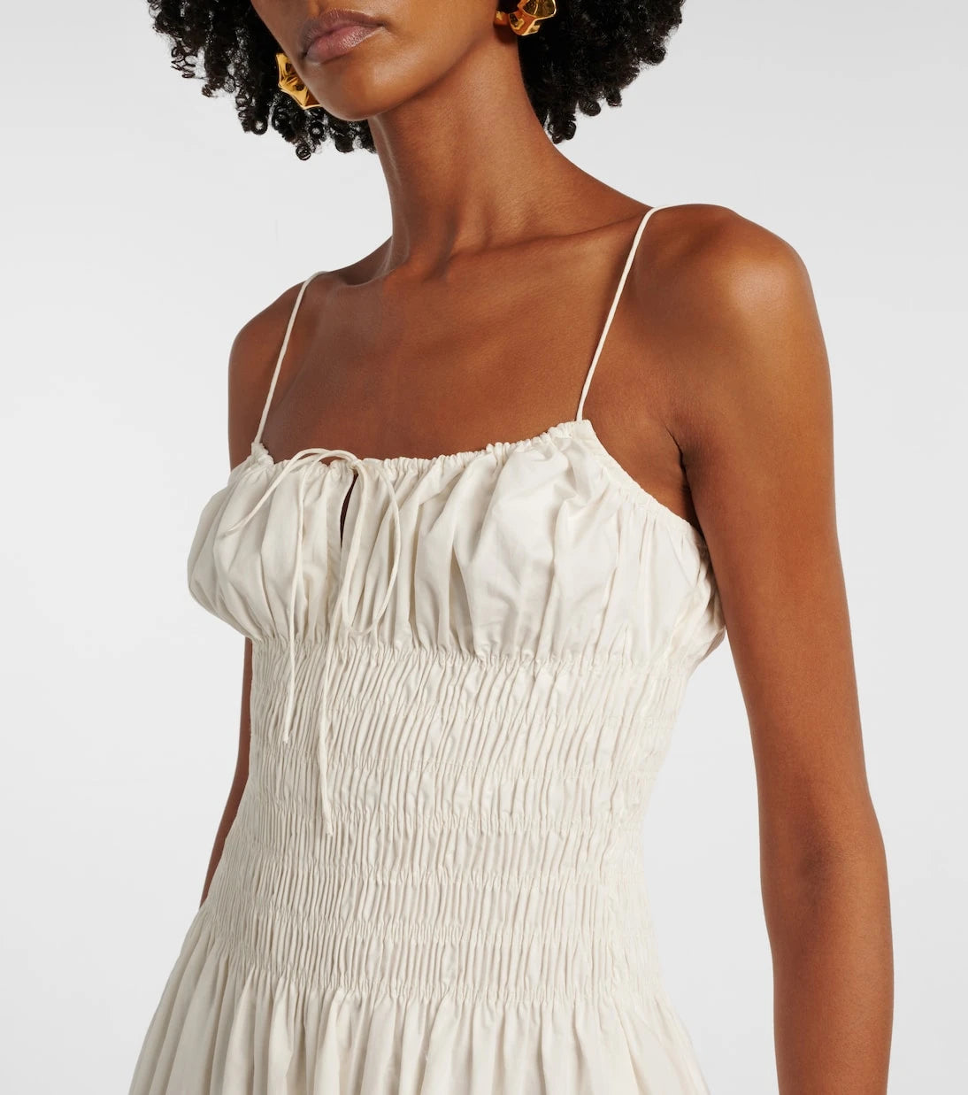 Faithfull - Shirred cotton maxi dress