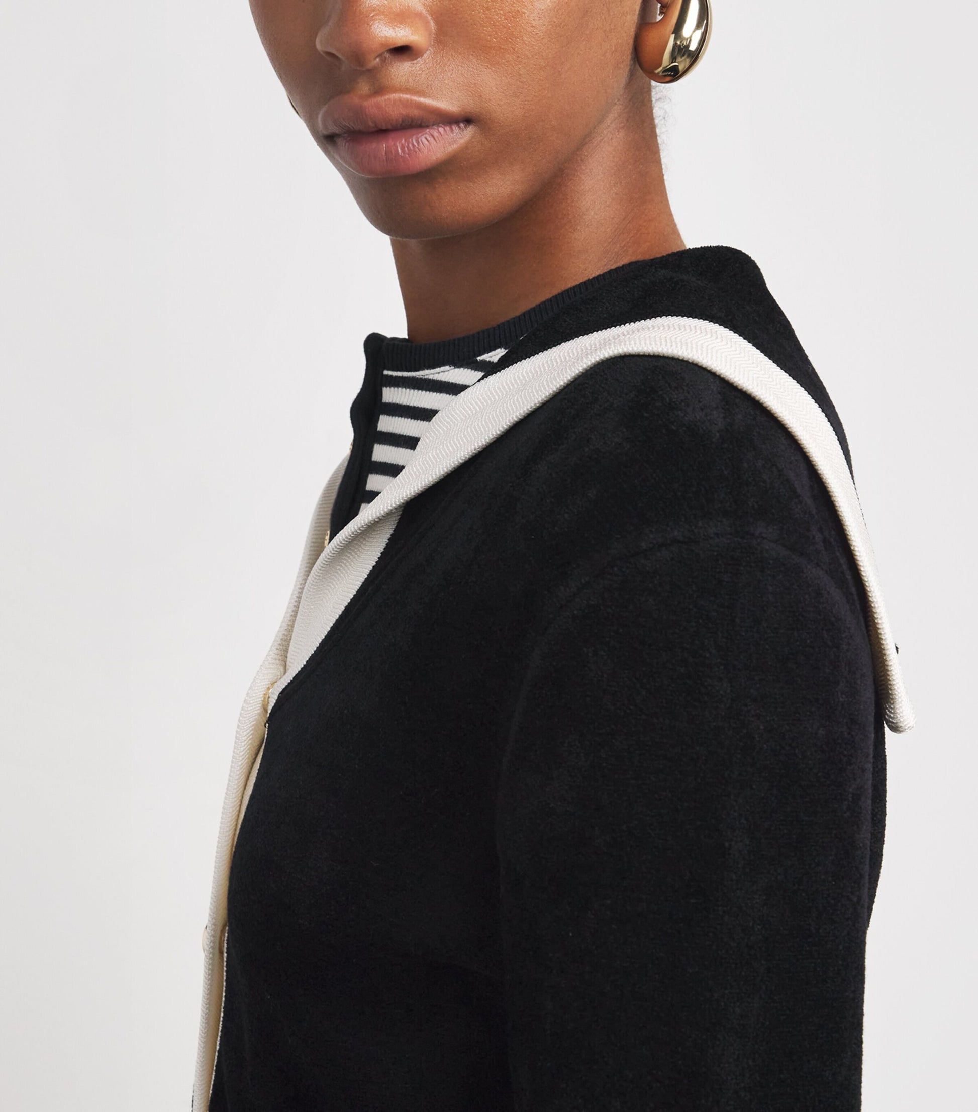 Black Terry Cardigan