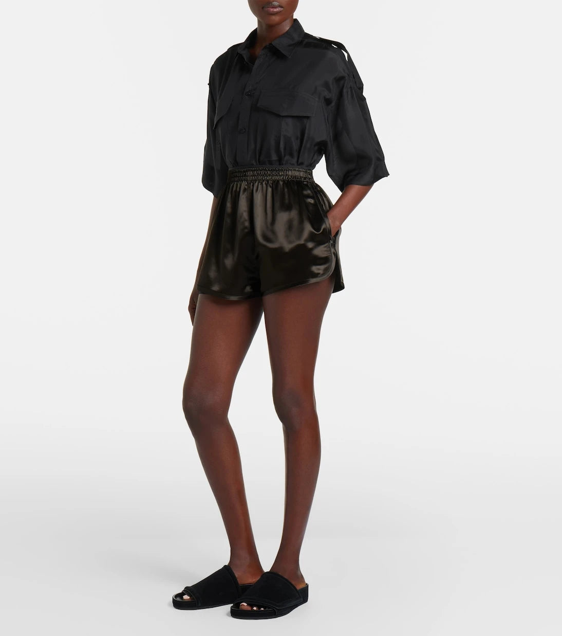 Phoebe Philo - Satin track shorts