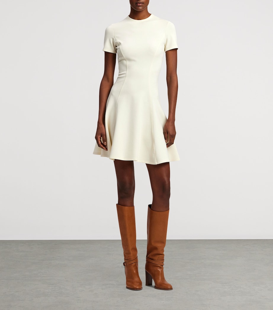 Beige Chiffon A-line Dress