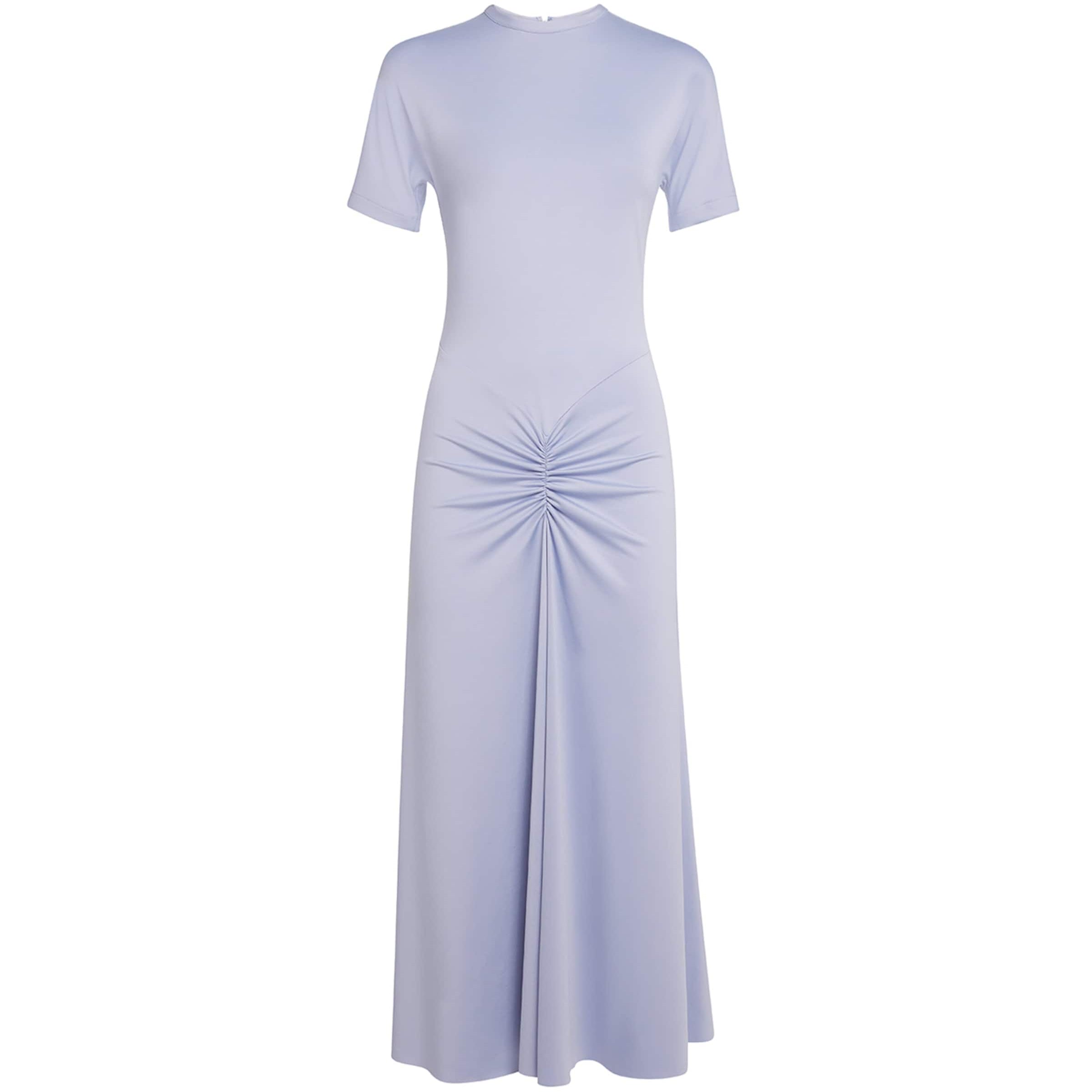 Victoria Beckham Purple Gathered Waist Midi Dress
