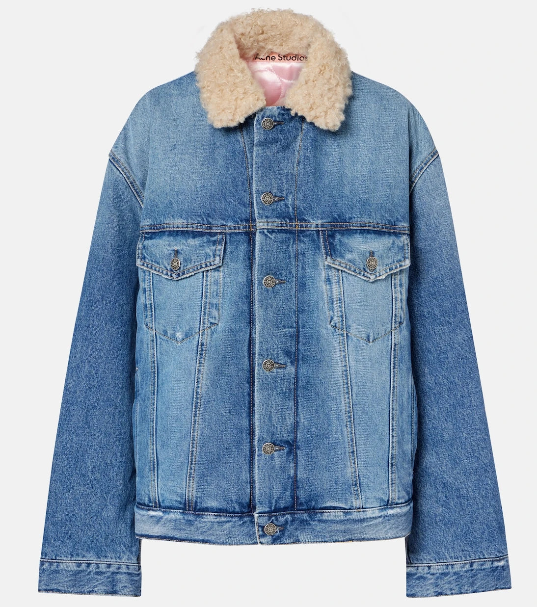 Acne Studios - Teddy-trimmed denim jacket