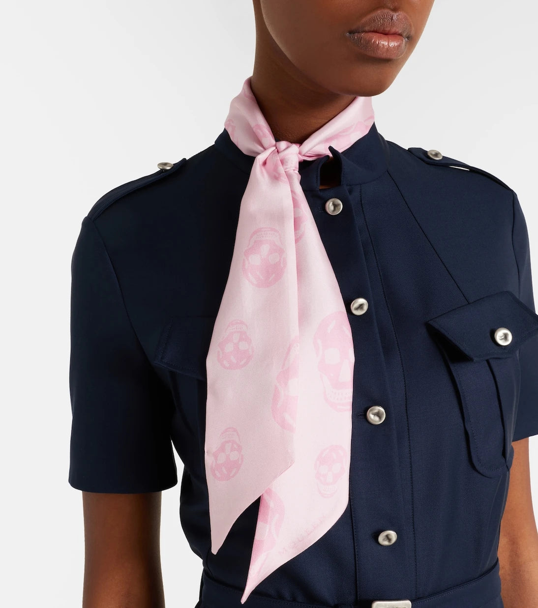 McQueen - Skull silk twill scarf