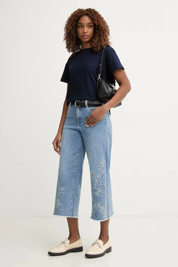 Joseph Ribkoff wide leg kadın jean pantolon
