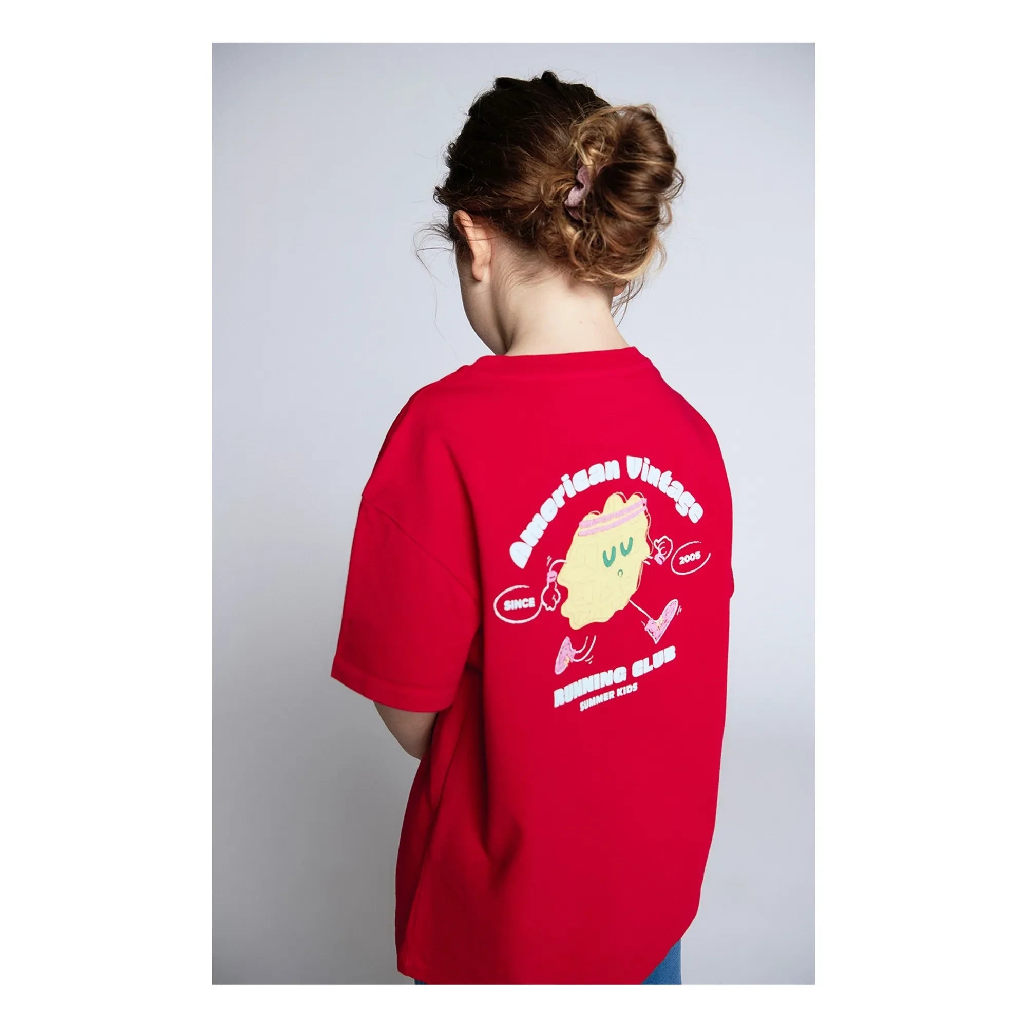 American Vintage - Fizvalley Running Club T-shirt | Pomegranate