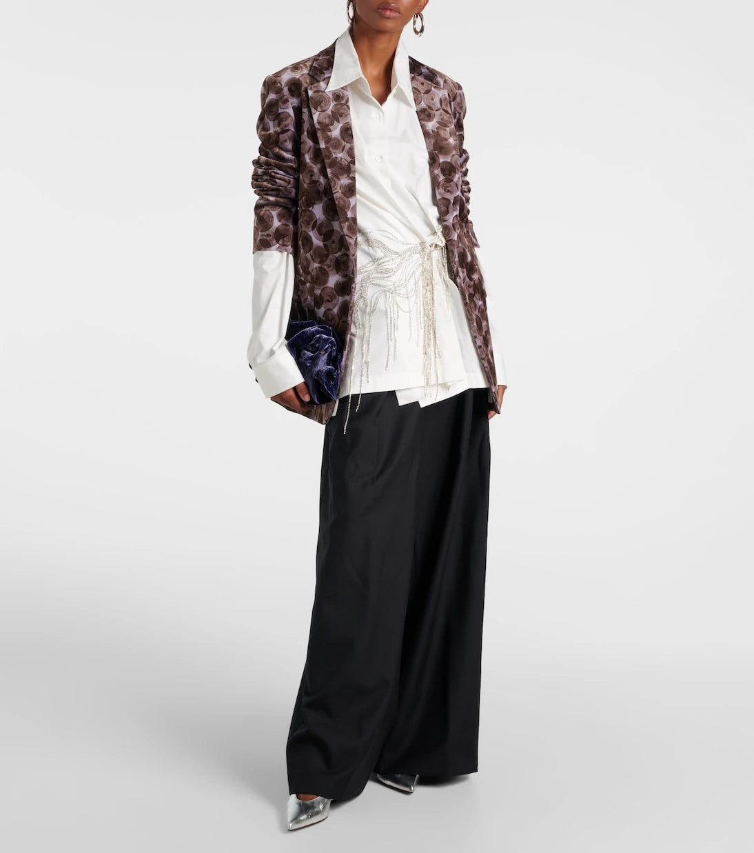 Dries Van Noten - Pleated wool wide-leg pants