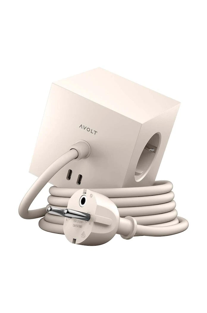 Avolt Square 1 Mıknatıslı Şarj Küpü, 2 x USB, 1,8 m
