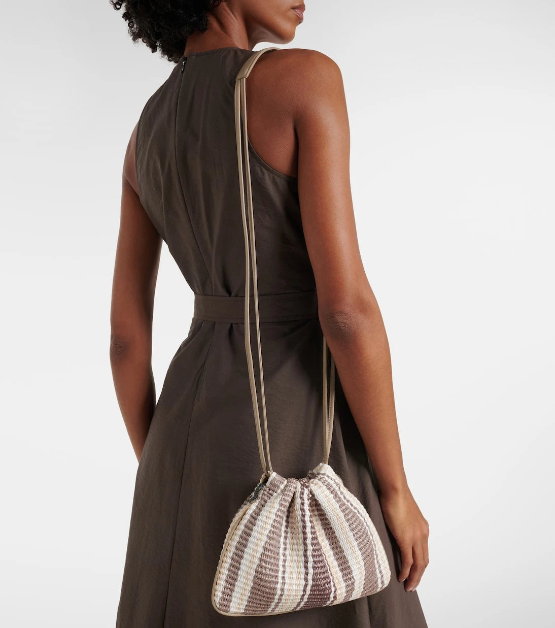 Brunello Cucinelli - Mellow Small striped crossbody bag