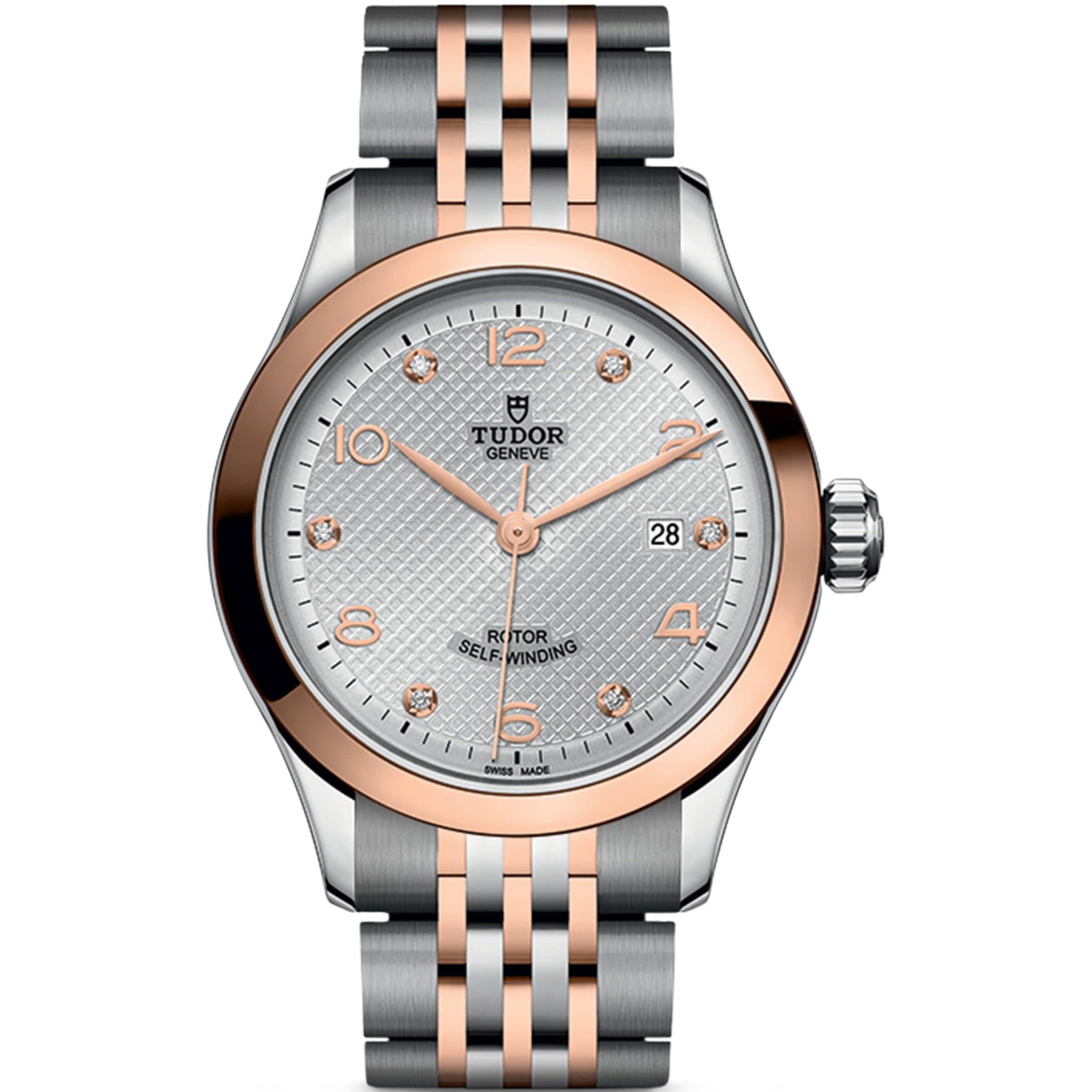 1926 Stainless Steel, Rose Gold and Diamond Watch 28mm