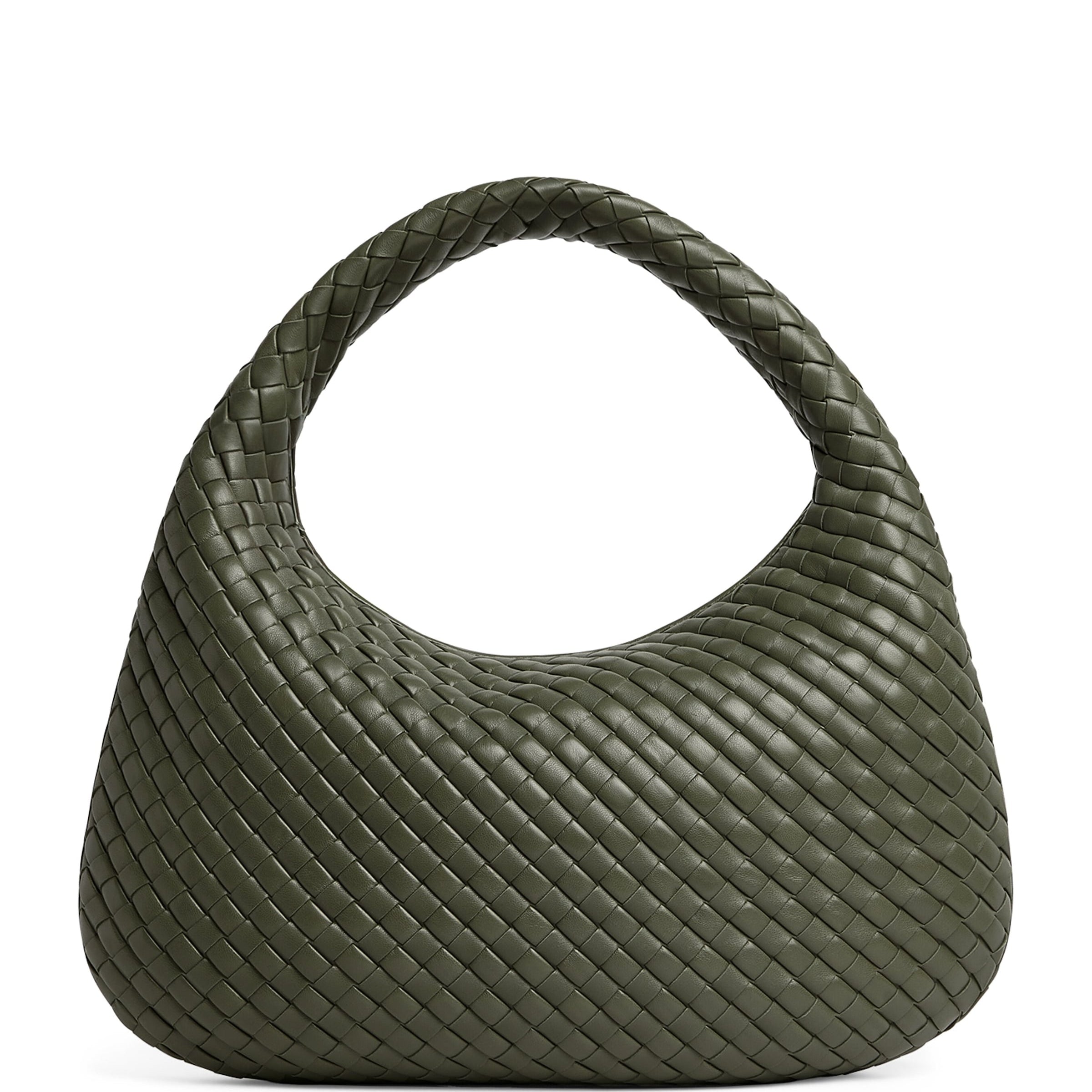 Leather Intrecciato Veneta Shoulder Bag